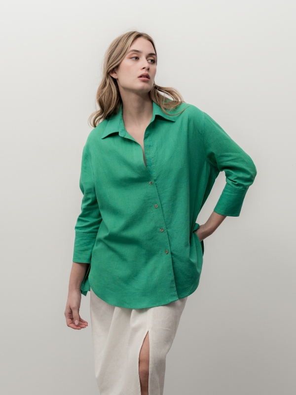 Camicia Verde Lino