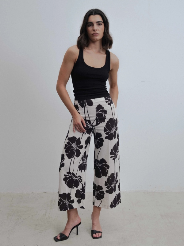 Pantaloni Culotte Flower