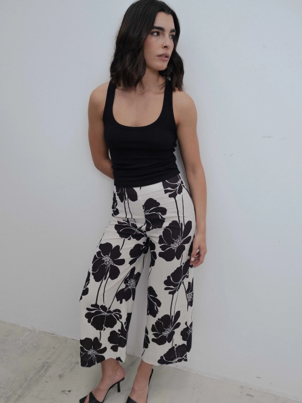 Pantaloni Culotte Flower