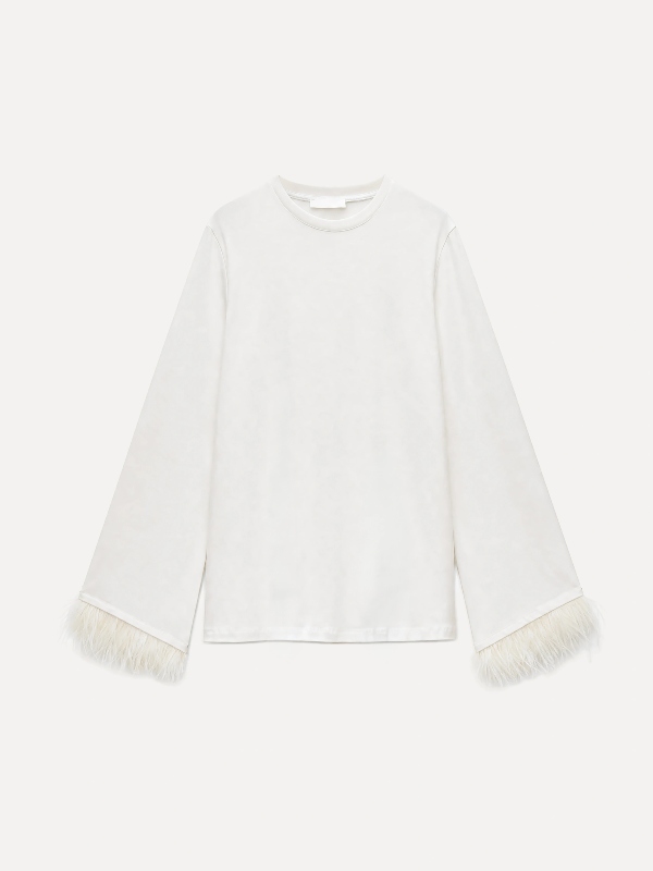 Maglia Piume Bianca