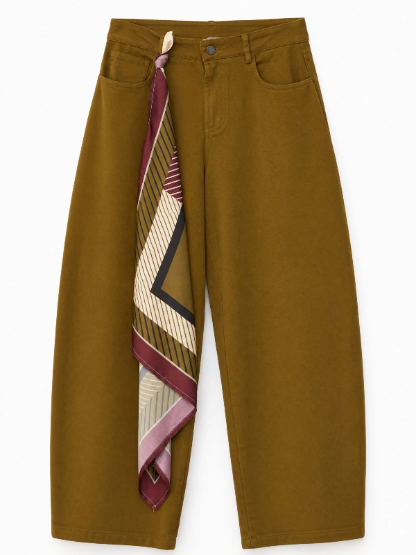 Pantaloni Foulard Cammello